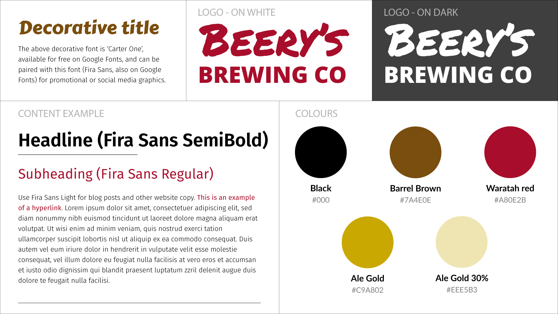 Revised style tile for Beery's Brewing Co